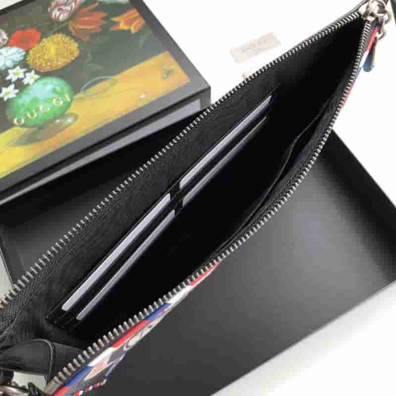 Gucci Night Courrier系列高级人造帆布手拿包 496346