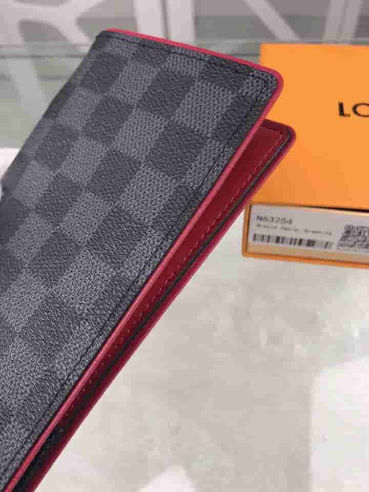 LV N63254 黑棋盘格长款BRAZZA钱夹