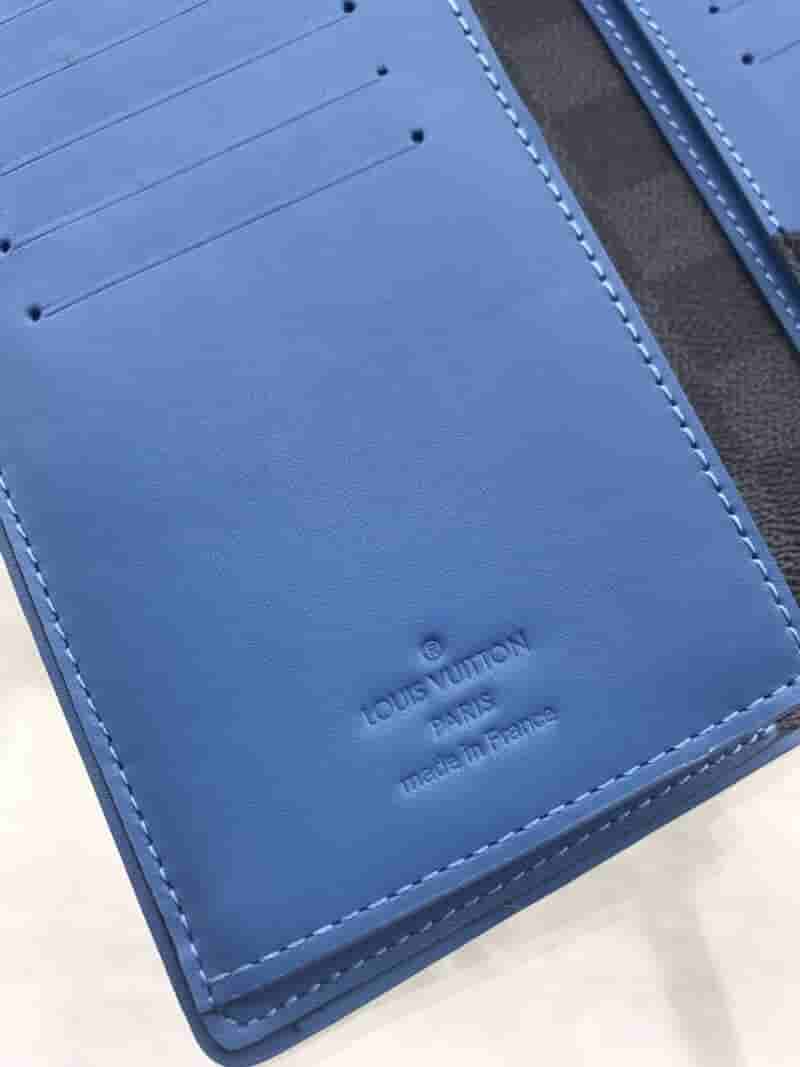 LV N64430 黑棋盘格长款BRAZZA钱夹