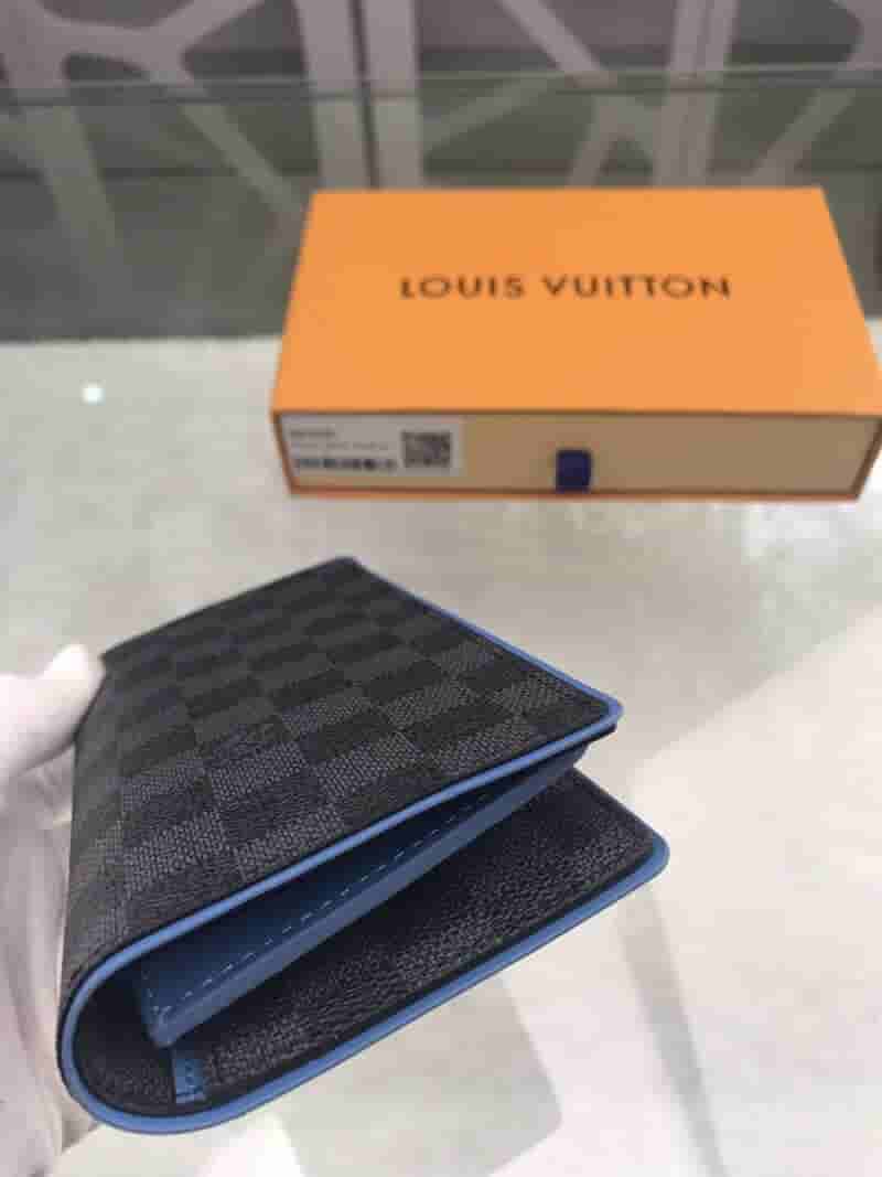 LV N64430 黑棋盘格长款BRAZZA钱夹