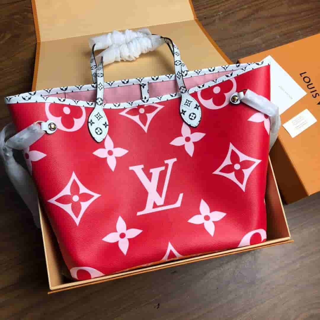 LV 2019夏季新款Neverfull中号购物袋 M44567 M44568