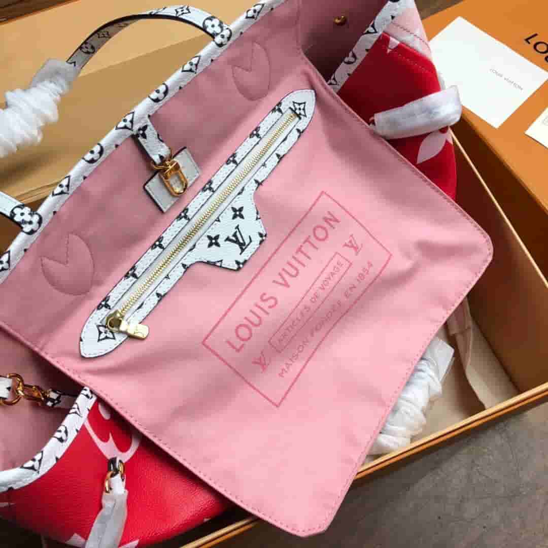 LV 2019夏季新款Neverfull中号购物袋 M44567 M44568