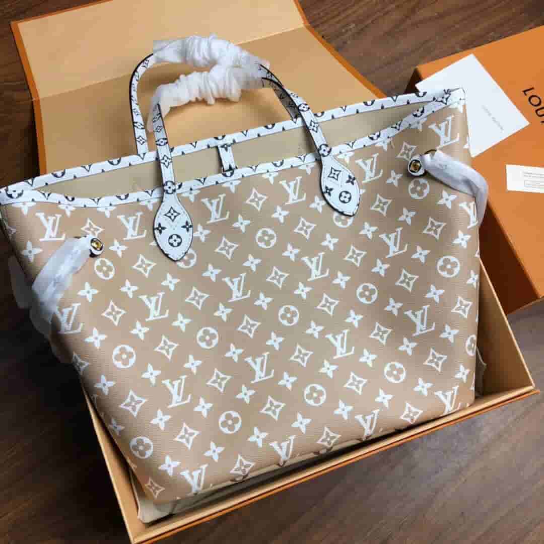 LV 2019夏季新款Neverfull中号购物袋 M44567 M44568