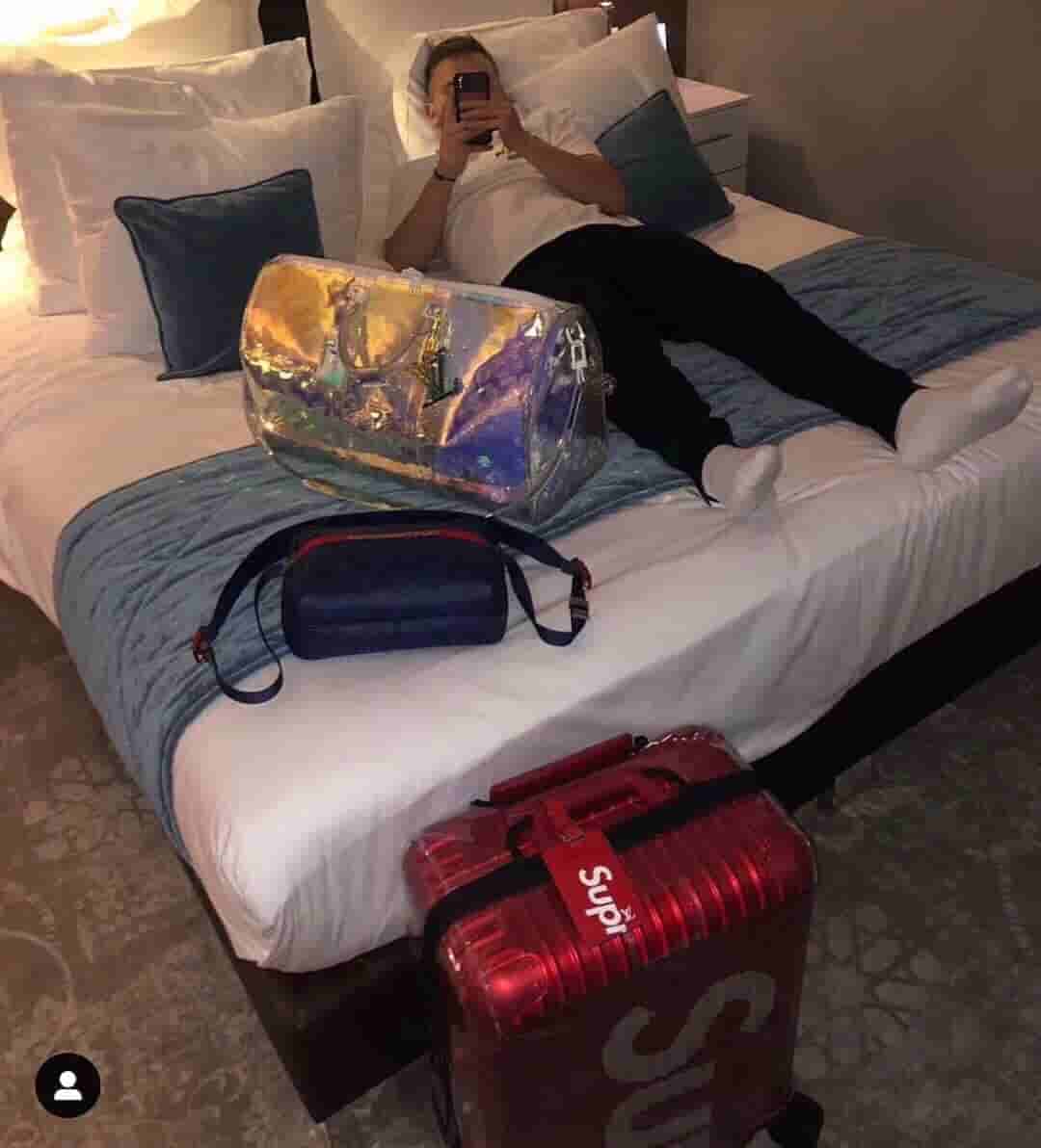 LV 2019新款KEEPALL 50 透明PVC炫彩旅行袋 M53271