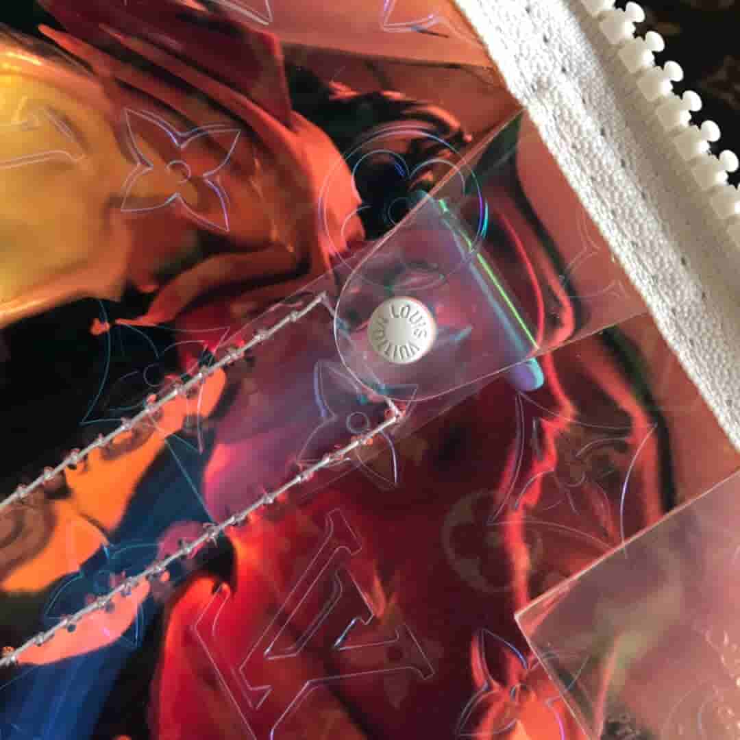 LV 2019新款KEEPALL 50 透明PVC炫彩旅行袋 M53271