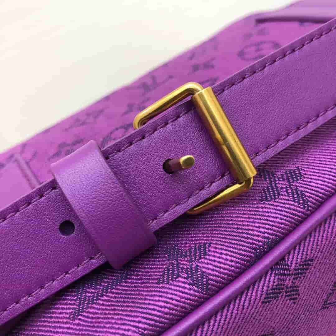 LV 2019新款紫色牛仔布Outdoor腰包胸包 M44624