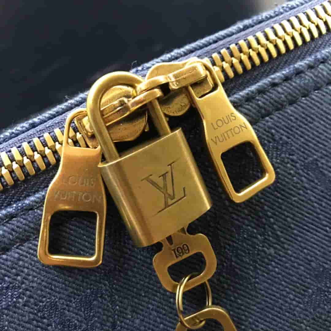 LV Keepall 50 手袋 海军蓝牛仔布旅行袋 M44645