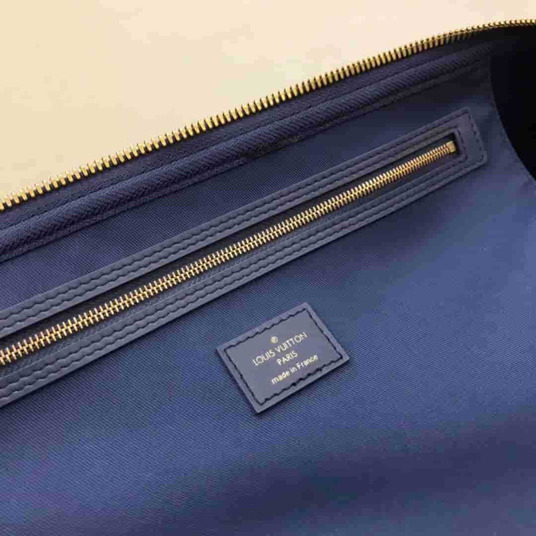 LV Keepall 50 手袋 海军蓝牛仔布旅行袋 M44645