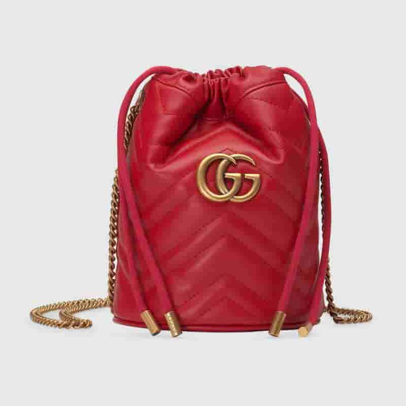 Gucci/古驰 GG Marmont 系列迷你水桶包 575163
