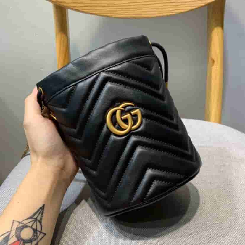 Gucci/古驰 GG Marmont 系列迷你水桶包 575163