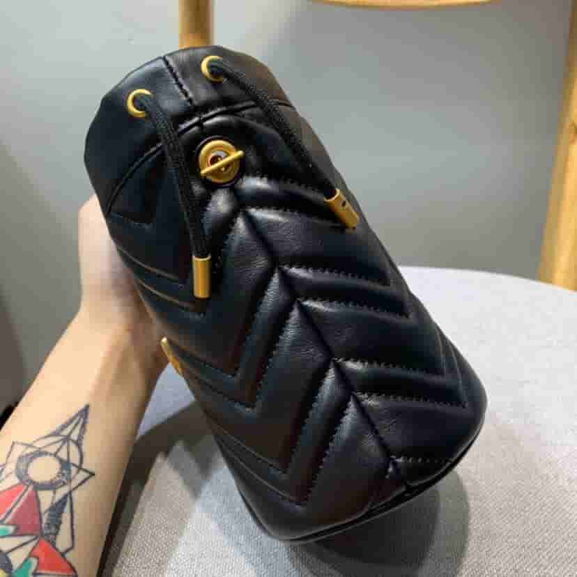 Gucci/古驰 GG Marmont 系列迷你水桶包 575163