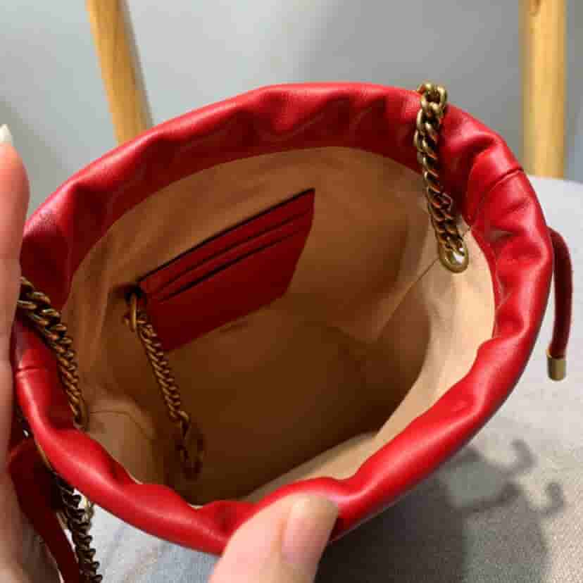 Gucci/古驰 GG Marmont 系列迷你水桶包 575163