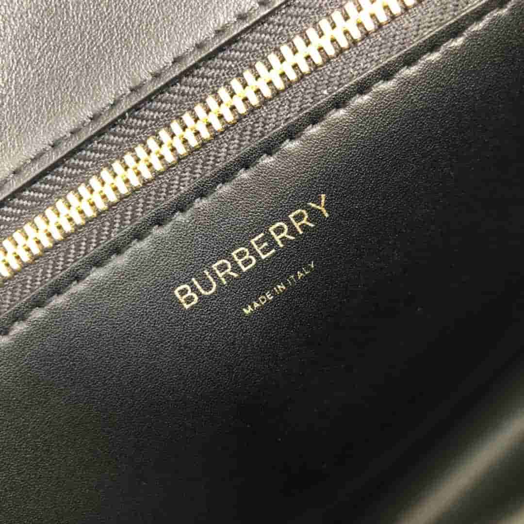 Burberry/巴宝莉 TB小号专属标识条纹环保帆布锁扣包 80193361