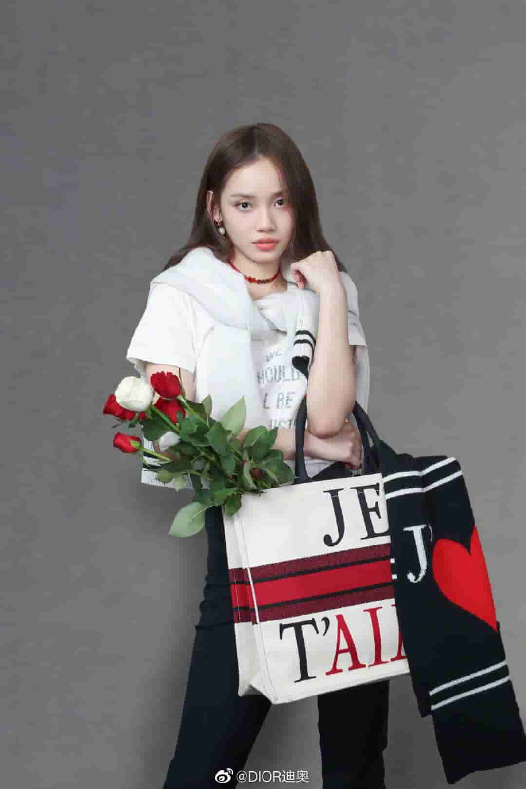 Dior/迪奥 七夕限定BOOK TOTE白色JE T’AIME图案手提购物袋