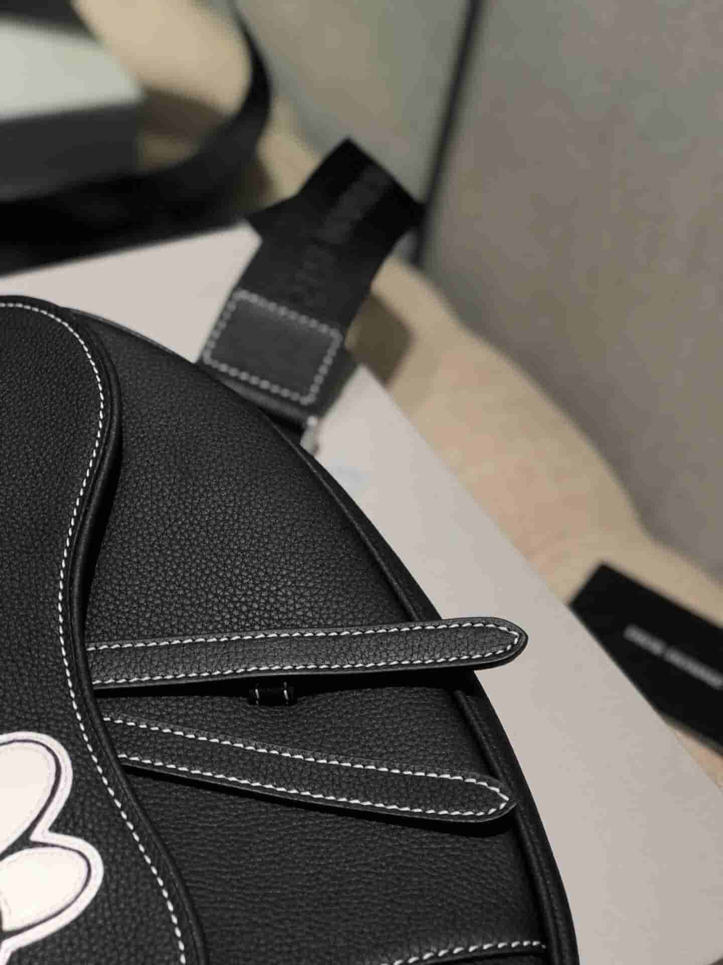 dior迪奥kaws合作款hommesaddlebag蜜蜂图案胸包