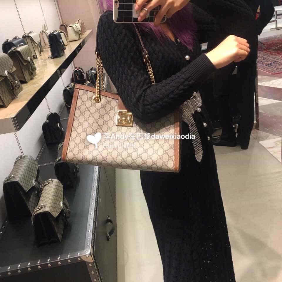 Gucci/古驰 Padlock系列中号GG肩背包 479197 KHNKG 8534