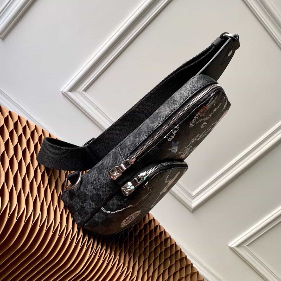 LV N40237 AVENUE 地图印花图案单肩包