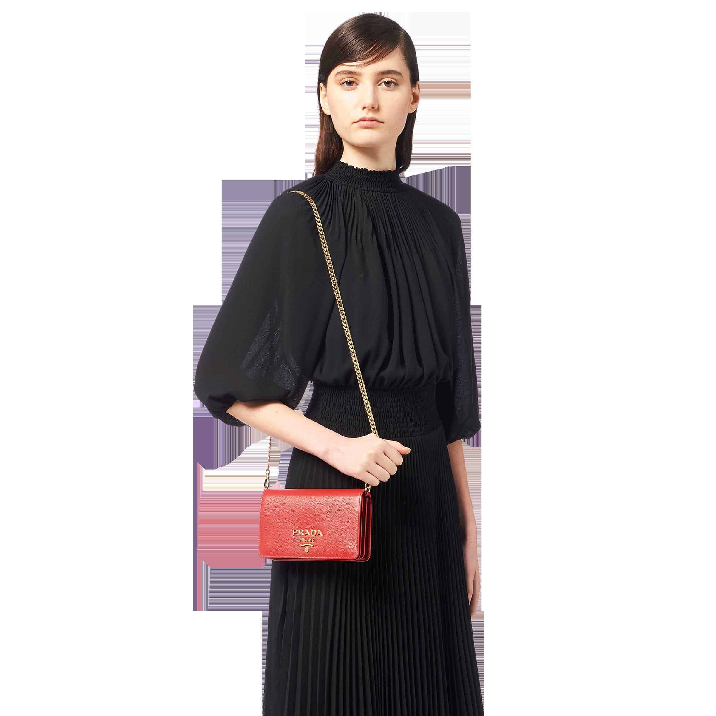 Prada/普拉达 Saffiano 皮革单肩包 1BP006