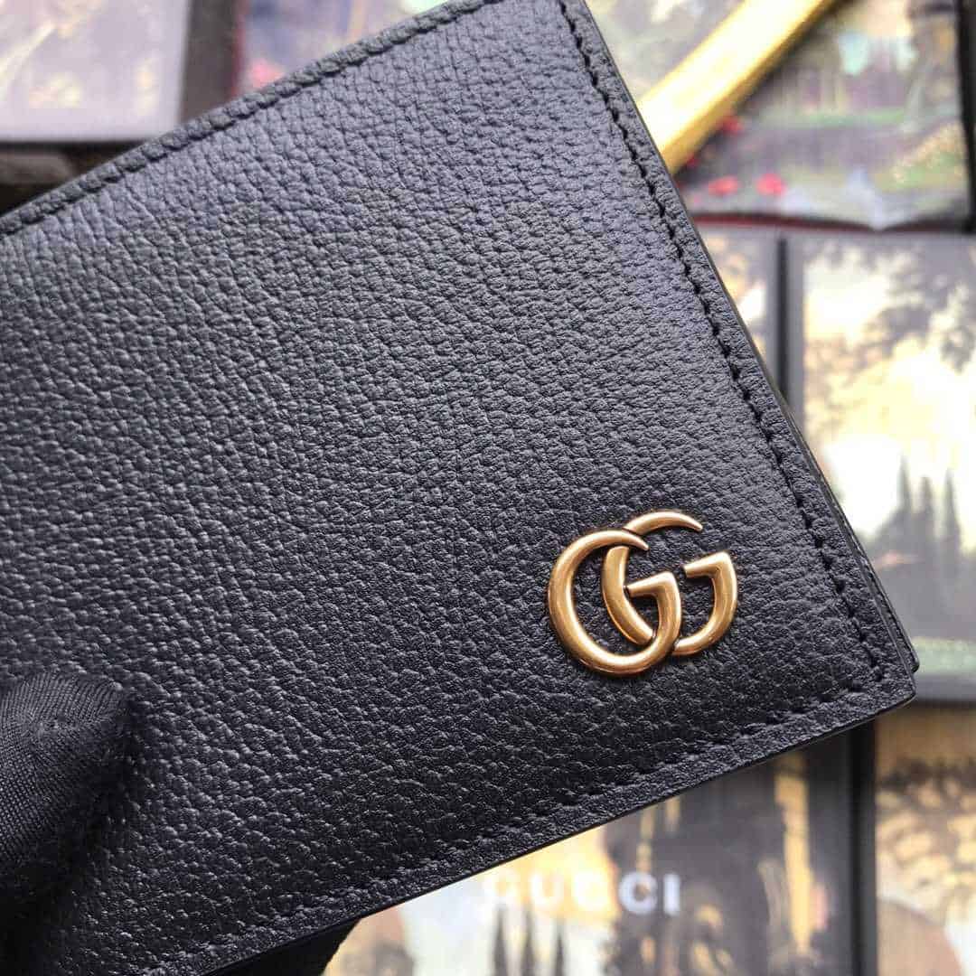 Gucci/古驰GG Marmont系列皮革双折钱包428726 名媛网