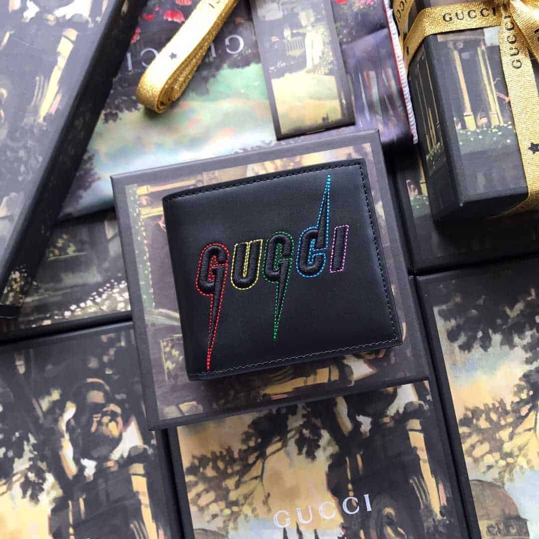 Gucci/古驰 饰Gucci锋刃刺绣钱包 597674 DTDTN 1058