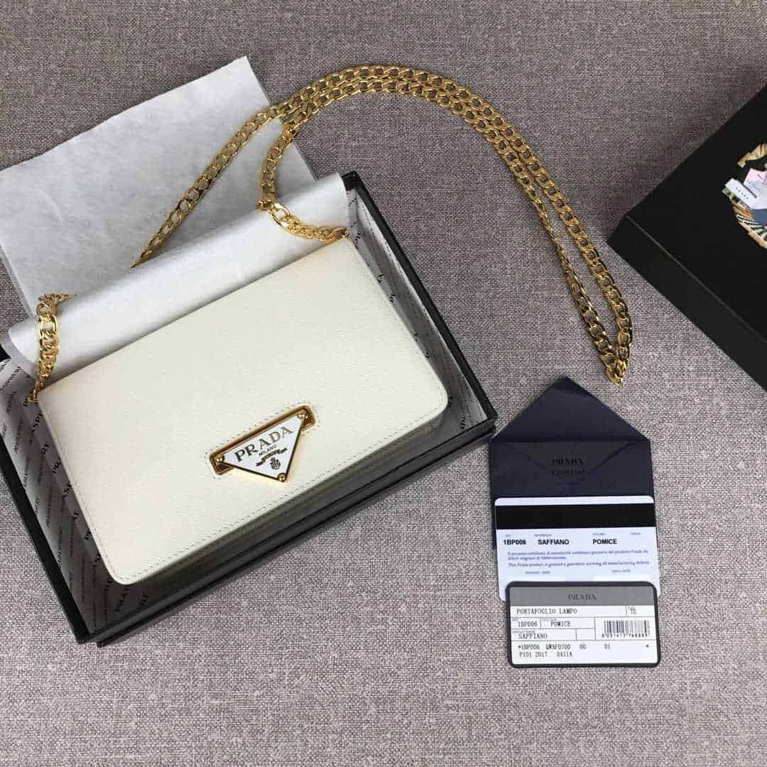 Prada/普拉达 Saffiano 皮革单肩包 1BP006