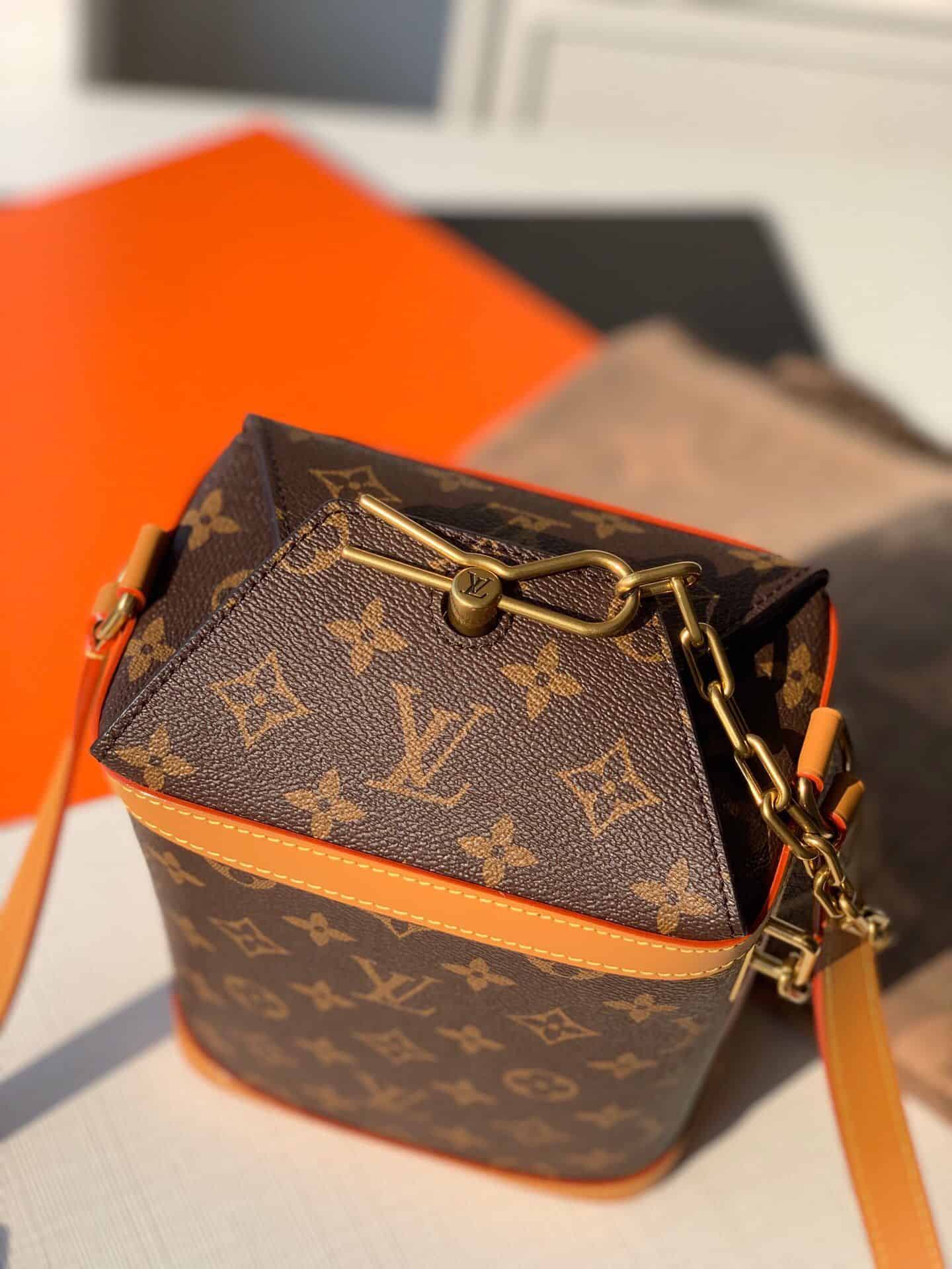 lvm44877milkbox手袋复古链条水桶斜挎包