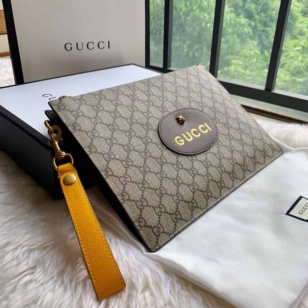 Gucci/古驰 Neo Vintage高级人造帆布手拿包 473956 K9GOT 8861