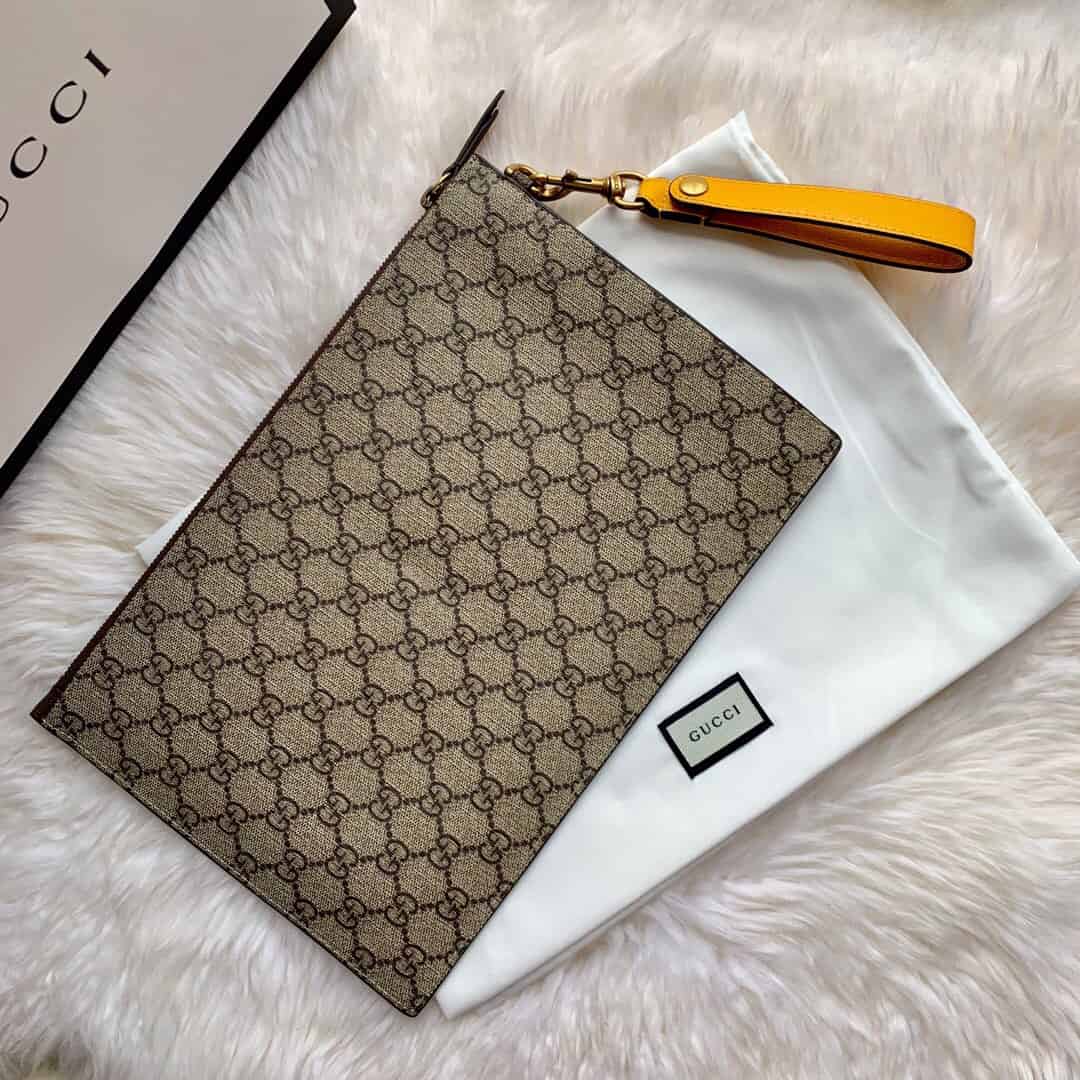 Gucci/古驰 Neo Vintage高级人造帆布手拿包 473956 K9GOT 8861