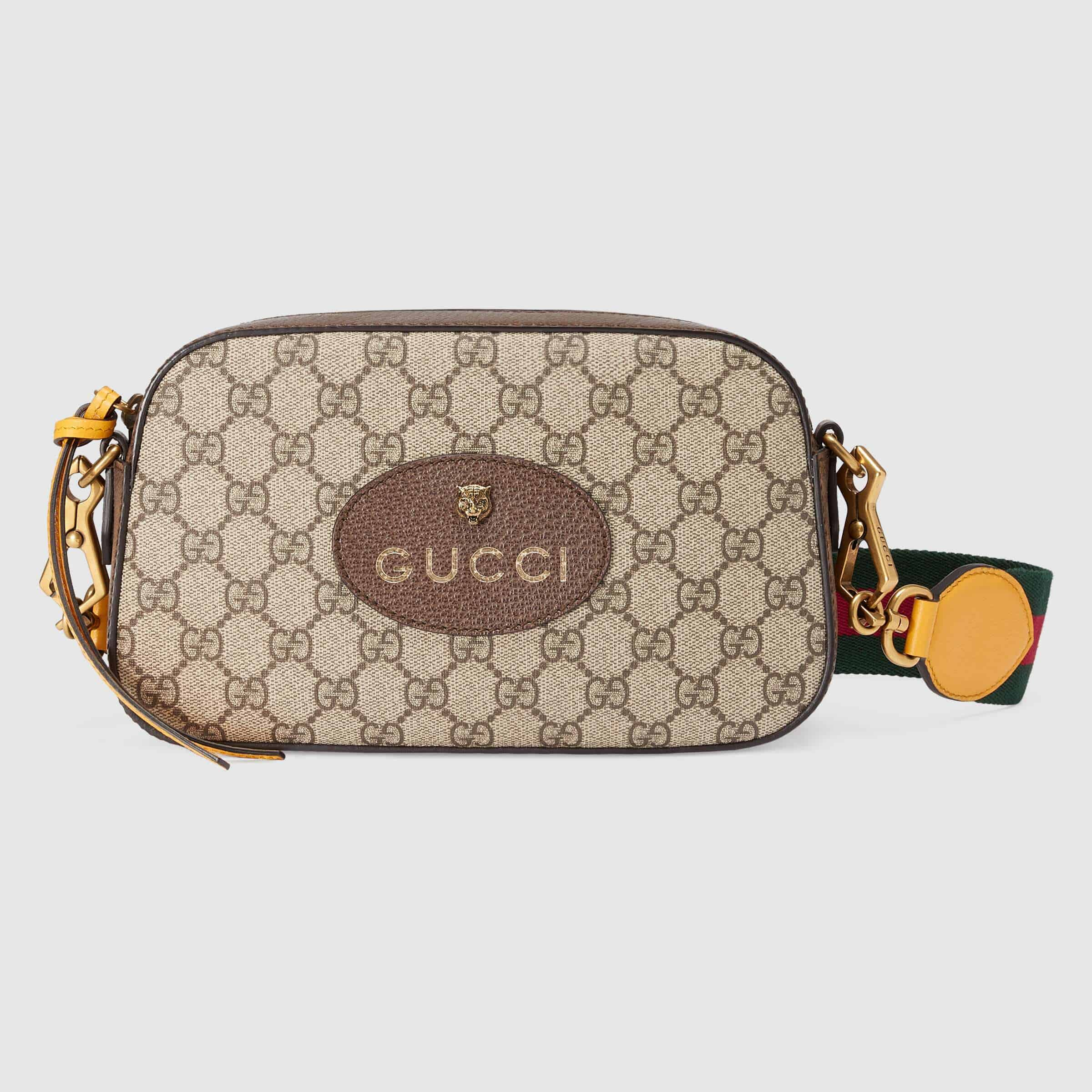 Gucci/古驰 复古风格织带条纹邮差包 476466 K9GVT 8856