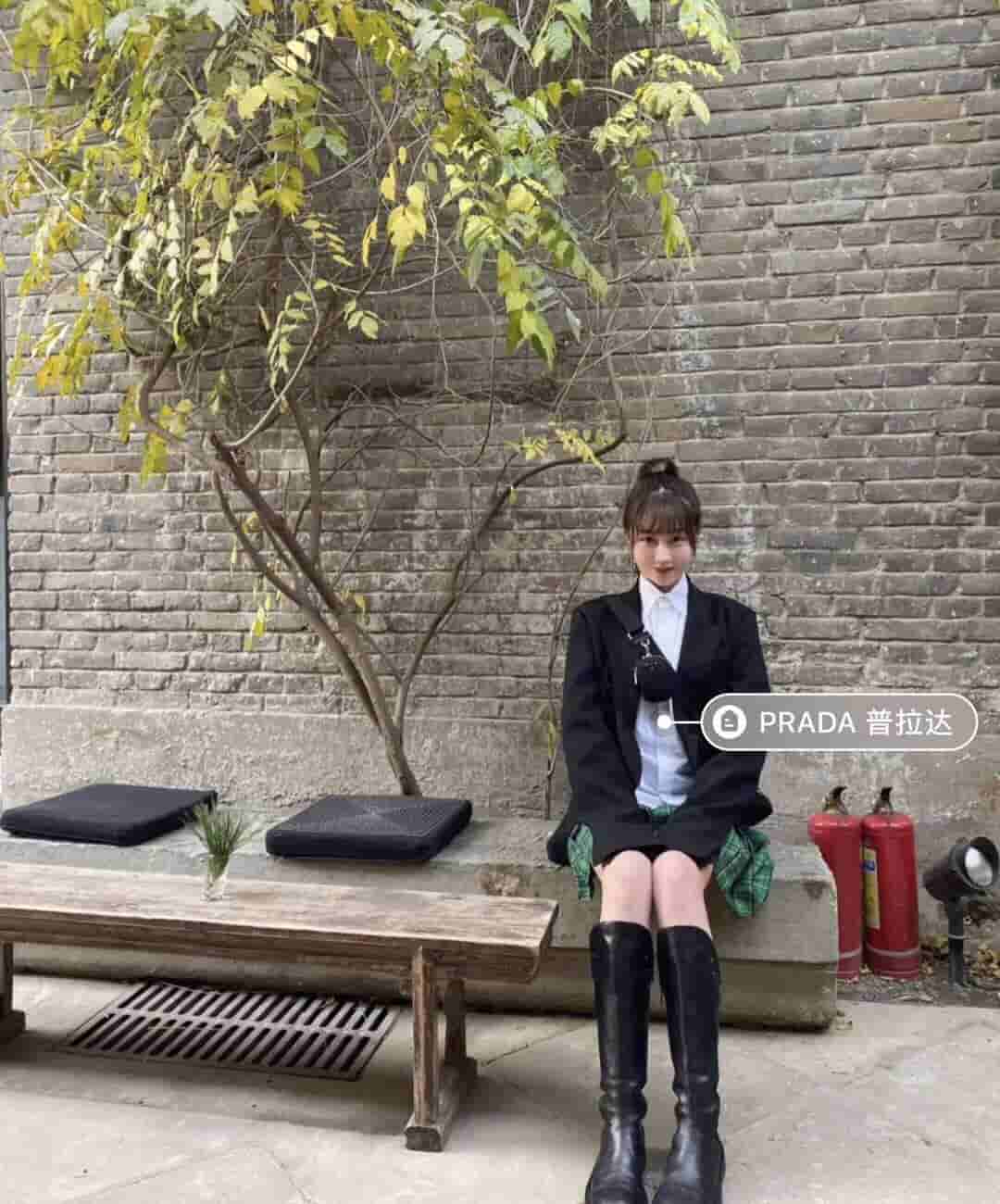 Prada/普拉达 新款HOBO 三合一链条包 尼龙腋下包半月包