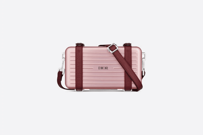 Dior/迪奥 Rimowa联名 粉红色铝镁合金小箱子斜挎包