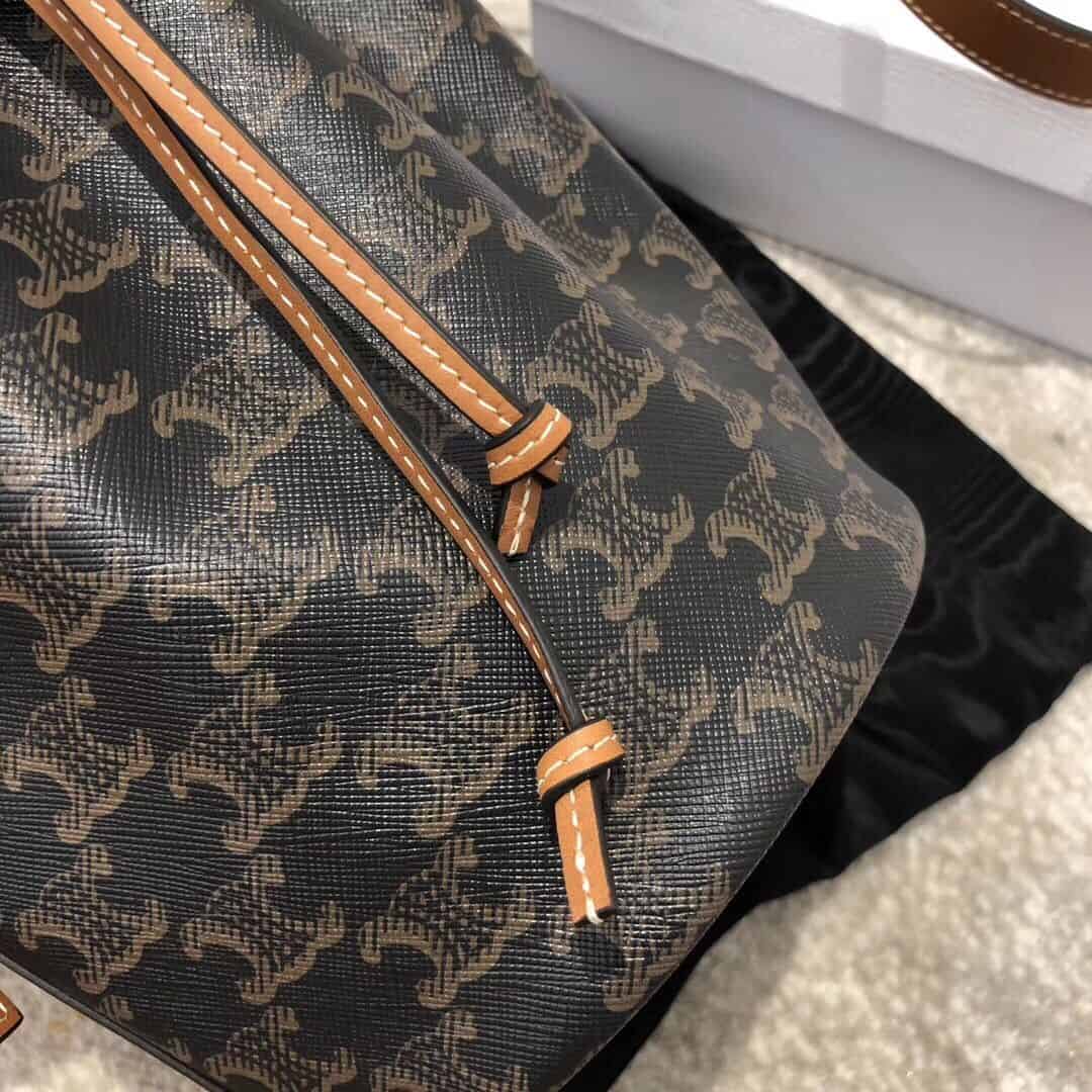 Celine/赛琳 TRIOMPHE帆布小号抽绳包水桶包 191142