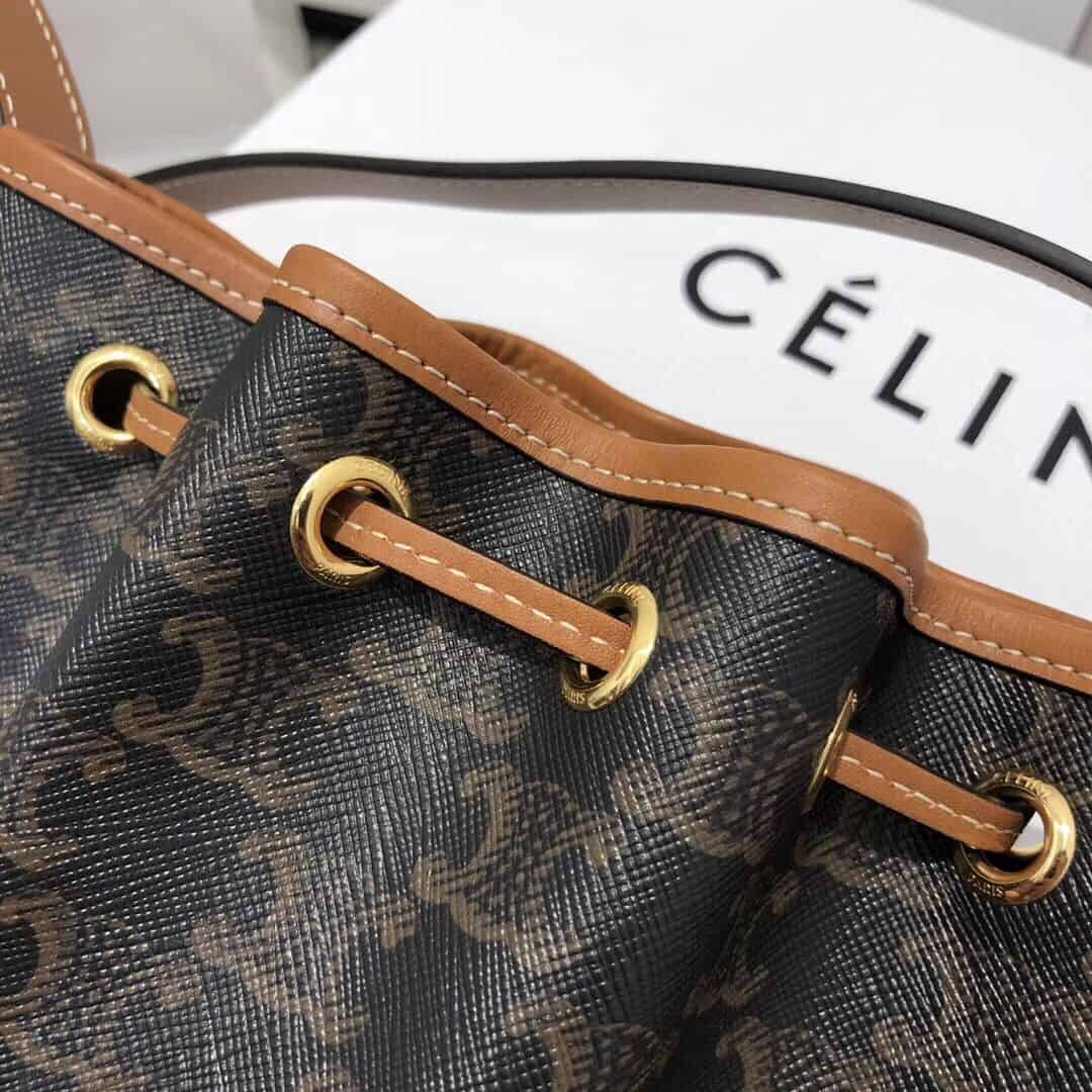 Celine/赛琳 TRIOMPHE帆布小号抽绳包水桶包 191142