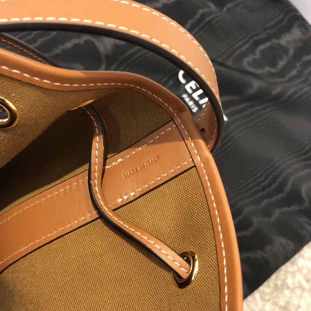 Celine/赛琳 TRIOMPHE帆布小号抽绳包水桶包 191142