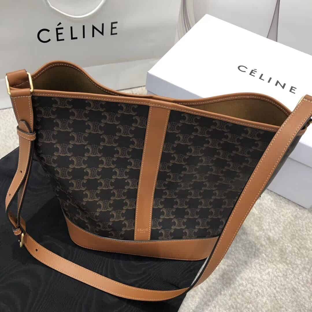 Celine/赛琳 TRIOMPHE CANVAS 中号水桶包 191132 - 名媛网