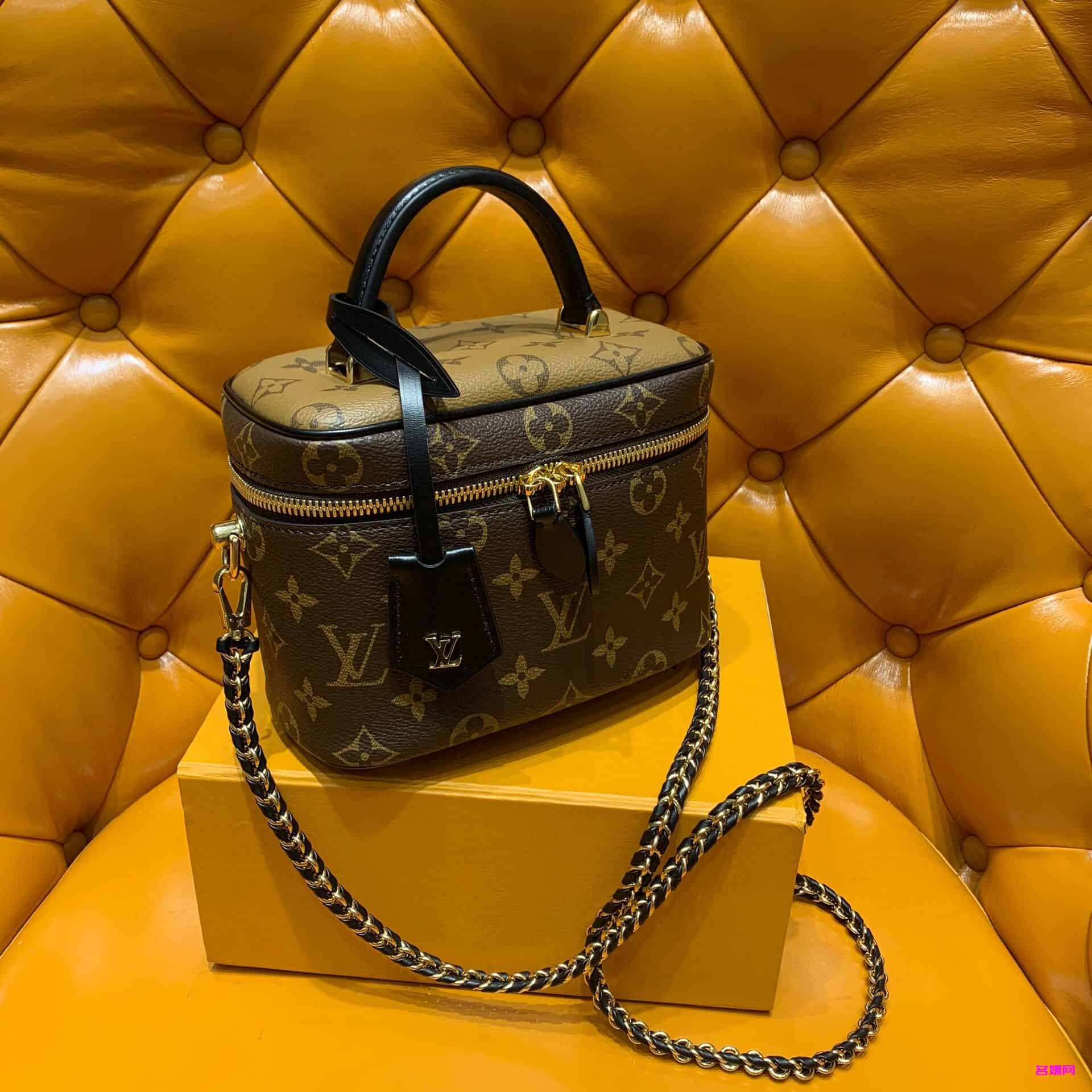 lvm4516520年新款vanity小号手袋老花链条化妆包