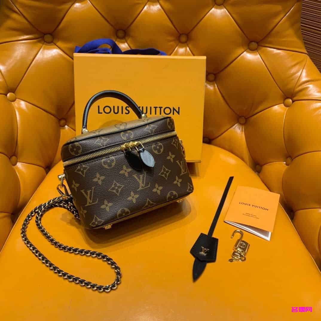 LV M45165 20年新款VANITY小号手袋 老花链条化妆包