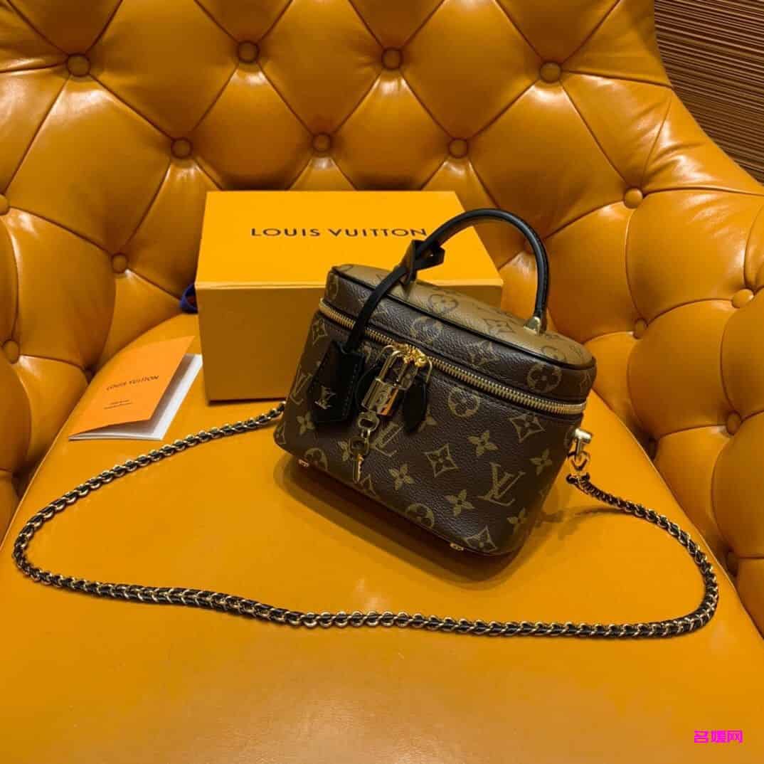 LV M45165 20年新款VANITY小号手袋 老花链条化妆包