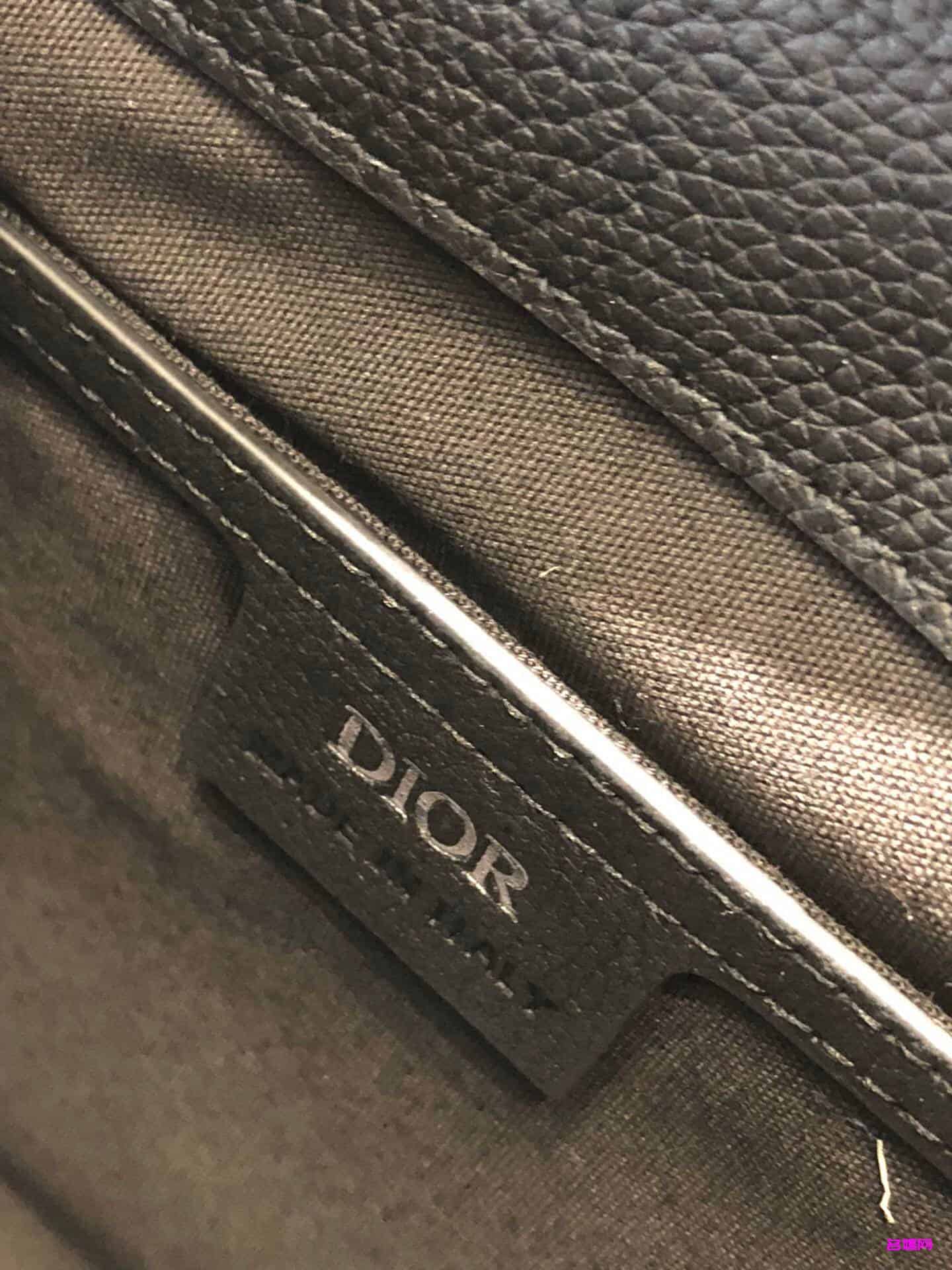 Dior/迪奥 Oblique海军蓝提花迷你马鞍包双肩背包 1ADBA086