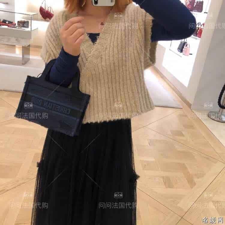 DIOR BOOK TOTE蓝色迷彩刺绣帆布托特包 M1271ZWAH_M928