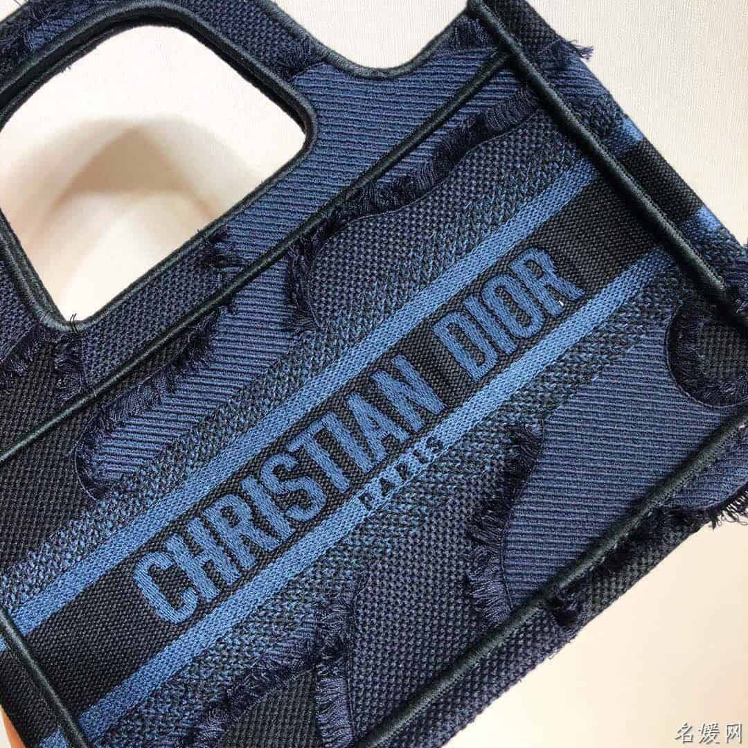 DIOR BOOK TOTE蓝色迷彩刺绣帆布托特包 M1271ZWAH_M928