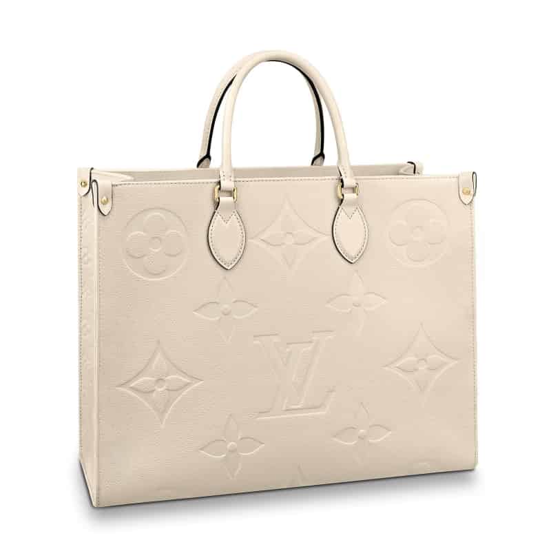 LV M45081 压纹软粒面牛皮Onthego托特包