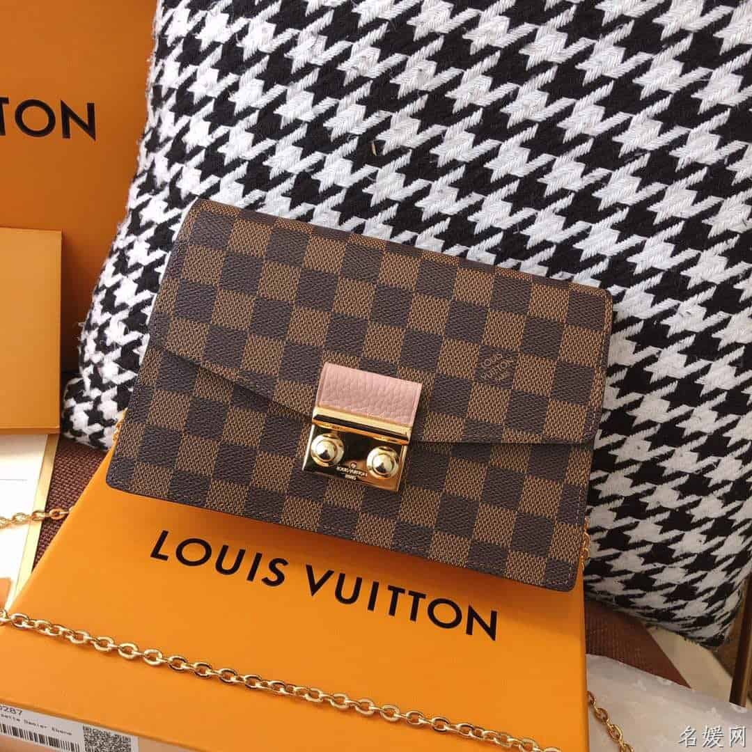 LV 咖啡棋盘格CROISETTE链条包 N60287 N60288