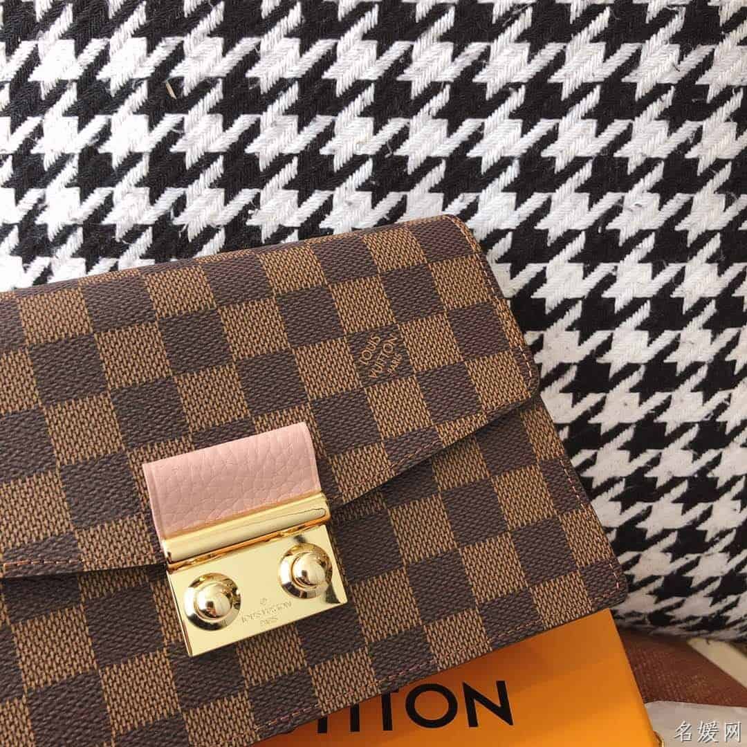 LV 咖啡棋盘格CROISETTE链条包 N60287 N60288