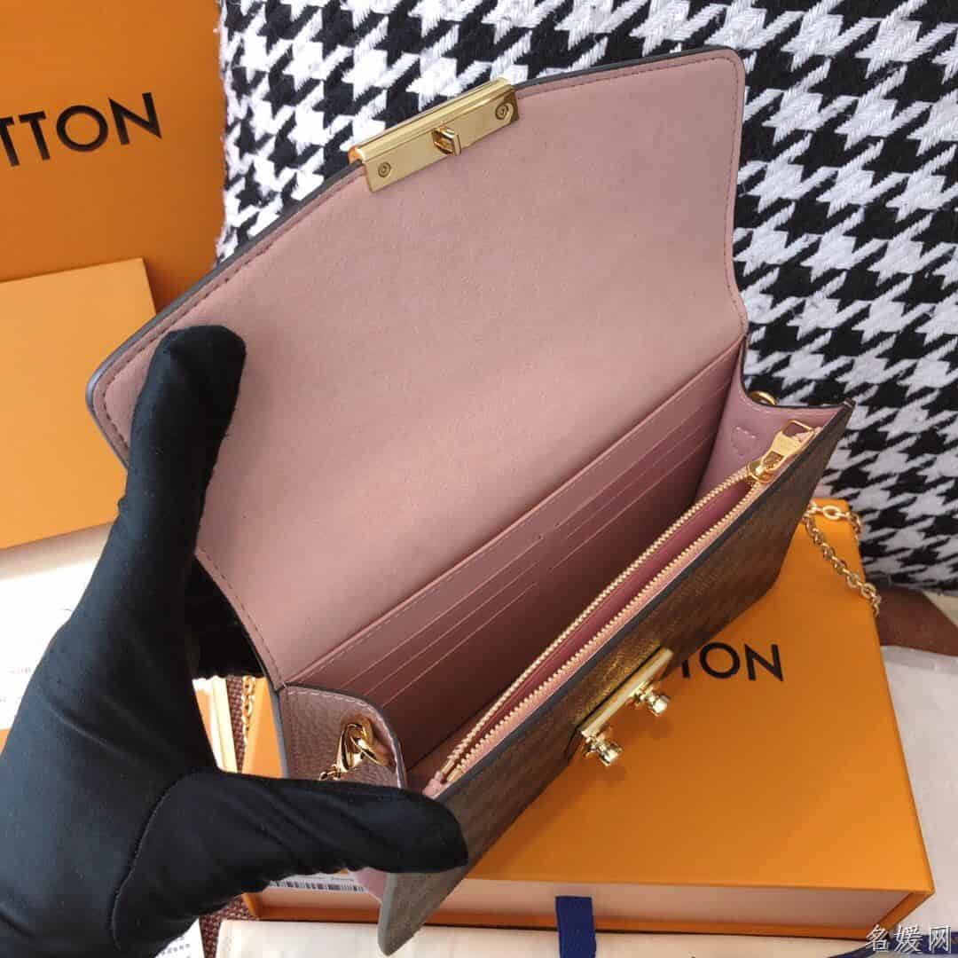 LV 咖啡棋盘格CROISETTE链条包 N60287 N60288