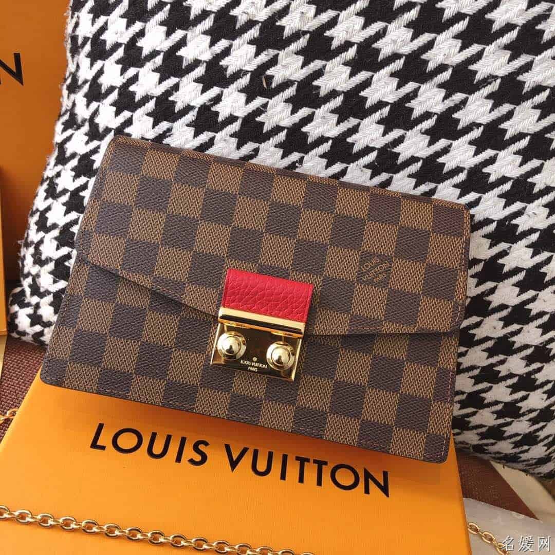 LV 咖啡棋盘格CROISETTE链条包 N60287 N60288