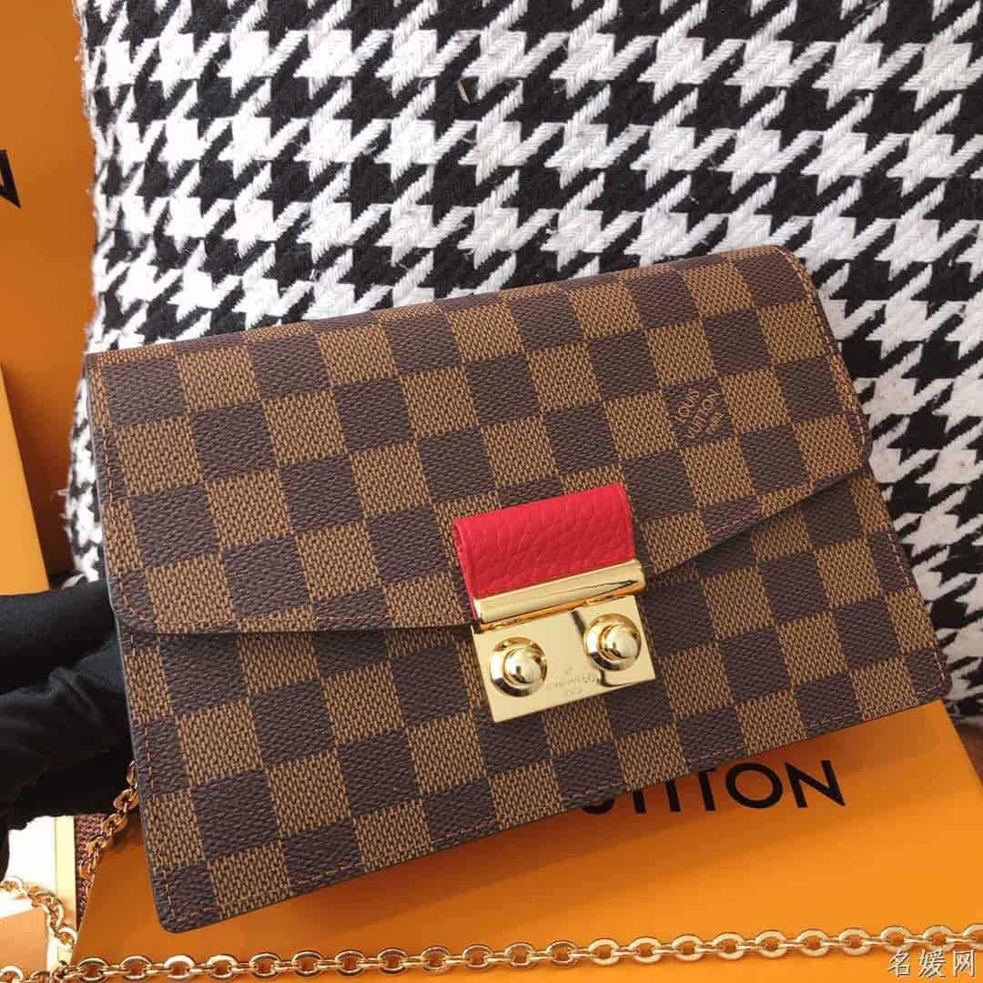 LV 咖啡棋盘格CROISETTE链条包 N60287 N60288