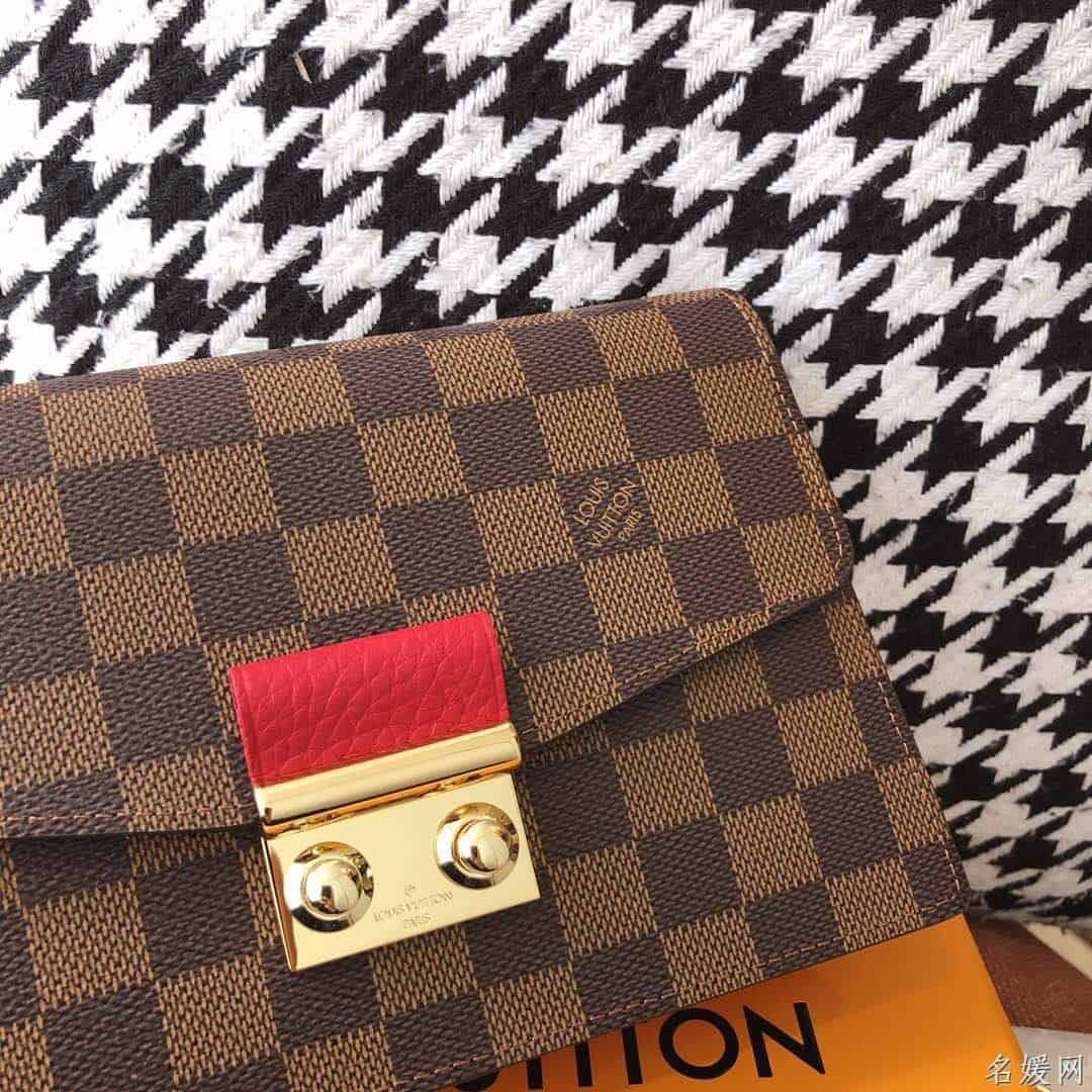 LV 咖啡棋盘格CROISETTE链条包 N60287 N60288