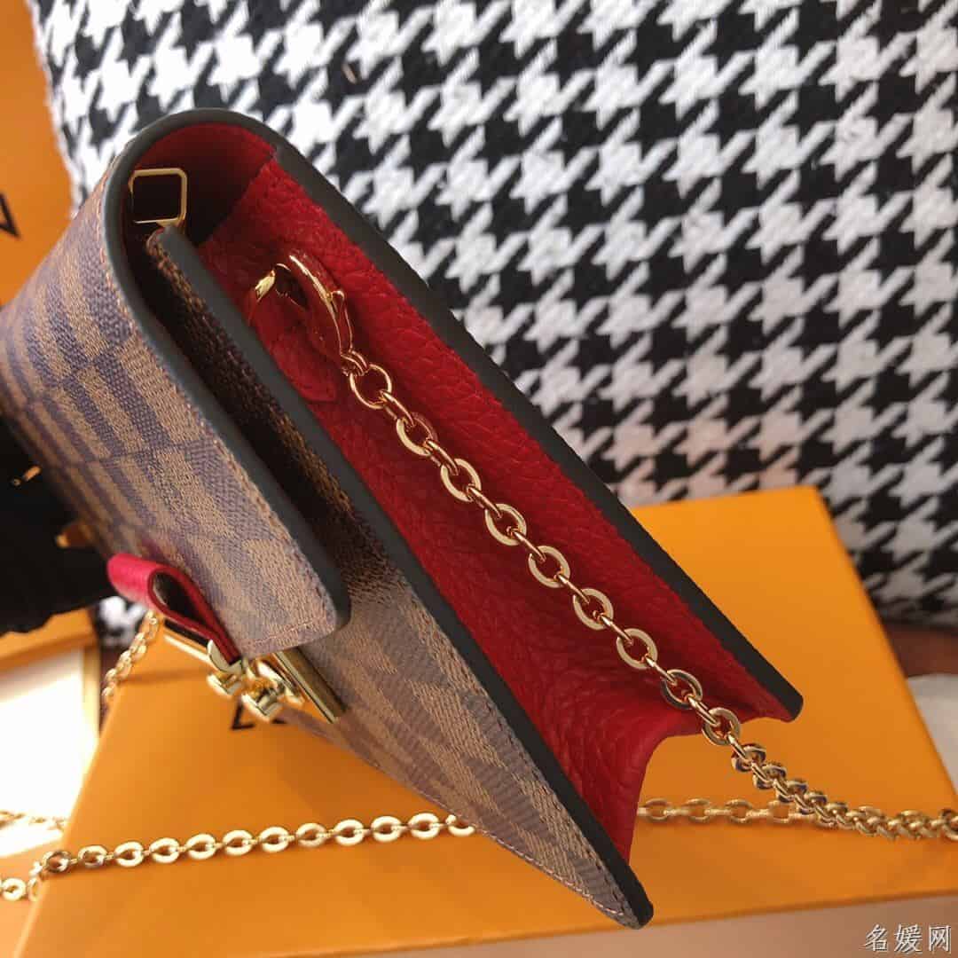 LV 咖啡棋盘格CROISETTE链条包 N60287 N60288