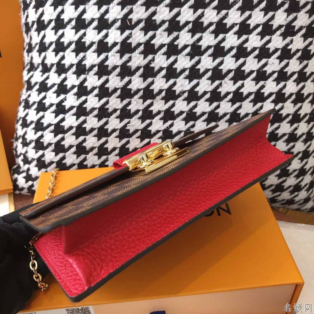 LV 咖啡棋盘格CROISETTE链条包 N60287 N60288
